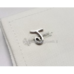 Obsigno gemelli iniziali argento 925 e onice - lettera J