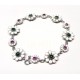 bracelet daisies silver enamel HANDMADE *DB201