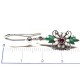 earrings daisies silver silver enamel HAND MADE earring * DO406 handmade