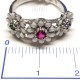 Ring daisies silver silver enamel HAND MADE ring * DA103 handmade