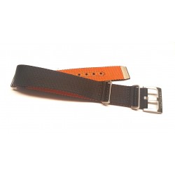 Hamilton strap 20mm Scuba Black Orange Nato H694.823.100 H600823100 for H82305931 H823050 H82305131 H82305331