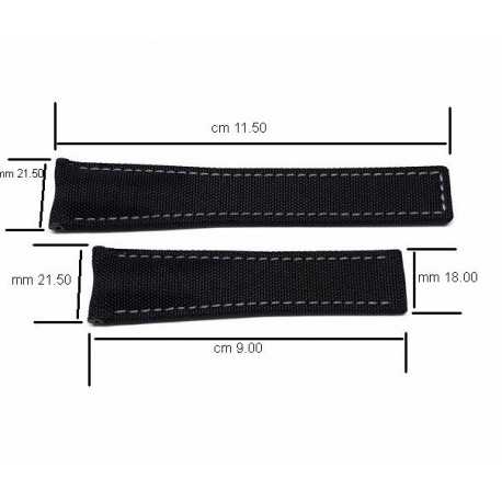 TAG HEUER black textile fabric strap yellow sewing AQUARACER 21,50 mm FC6361 for CAY211A