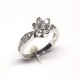 Flower Ring Diamonds ct. 0,91 & White Gold 18kt ref. AN405B