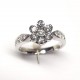 Flower Ring Diamonds ct. 0,91 & White Gold 18kt ref. AN405B