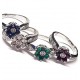 Flower Ring Diamonds ct. 0,91 & White Gold 18kt ref. AN405B