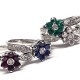 Flower Ring Diamonds ct. 0,91 & White Gold 18kt ref. AN405B