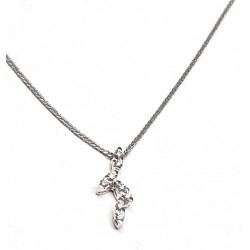 Necklace white gold ref. ETI with 8 diamonds ct. 0.16