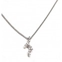 Necklace white gold ref. ETI with 8 diamonds ct. 0.16