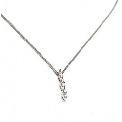 Necklace white gold ref. ECR with 6 diamonds ct. 0.12