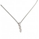 Necklace white gold ref. ECR with 6 diamonds ct. 0.12