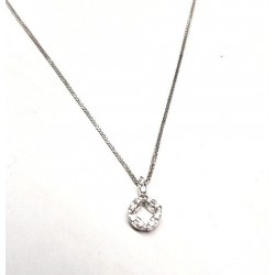 Collana in oro bianco ref. SXS(b) con 10 diamanti ct. 0.20