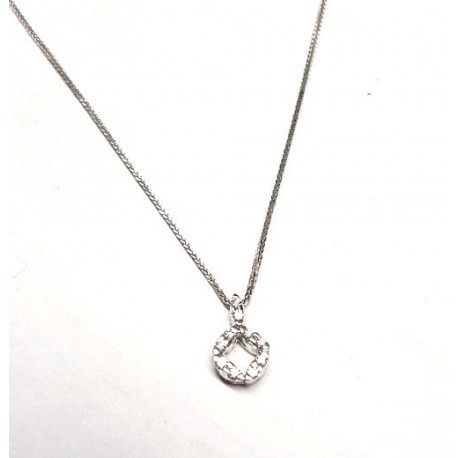 Necklace white gold ref. SXS with 10 diamonds ct. 0.20
