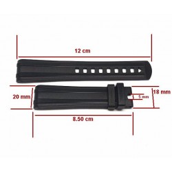 OMEGA black Rubber strap 20mm 032CVZ010126 seamaster 42mm Master Co-Axial 210.32.42 CVZ010126