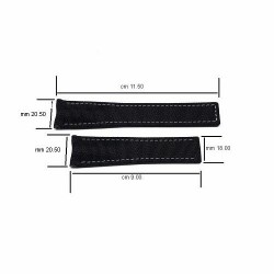 TAG HEUER black textile strap grey sewing AQUARACER 20,50 mm FC6364 WAY218B