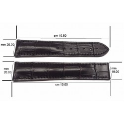 Black strap MORELLATO for OMEGA Speedmaster 20mm / 18mm x 94521813 