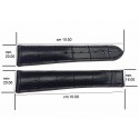 Cinturino nero MORELLATO for OMEGA Speedmaster MOONWATCH 20mm / 16mm to deplo (x 94521633, 94521613 ) 